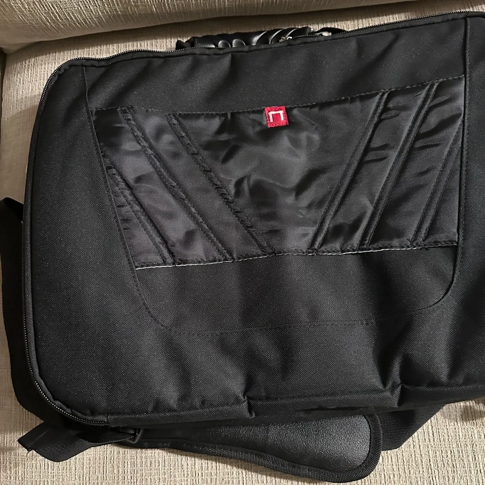 Men's Black Computer Messenger Bag